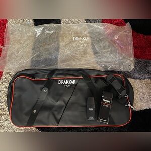 Rare Vintage First Edition Drakkar Noir  Perfume And Le sac Sport Bag SD5B 50ml
